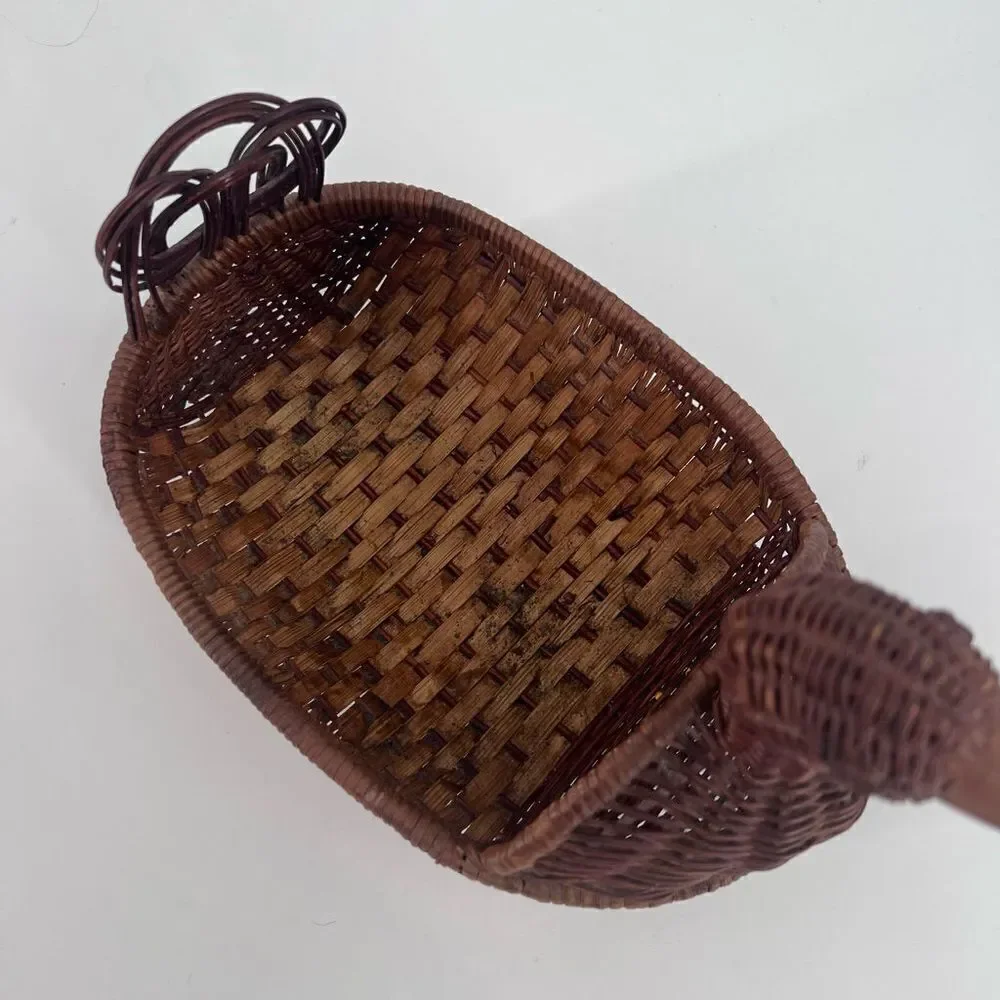 Vintage Duck Basket Bin Camp Adirondack‎ Thanksgiving Fall wicker